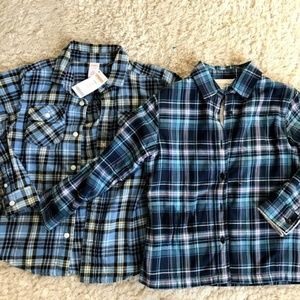 LOT of 2 Boys Flannel Gymboree LLBean